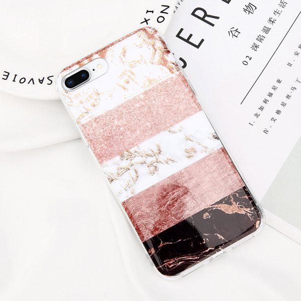 ETUI do Iphone 7 Plus / 8 Plus BROKAT na MARMURZE w paski