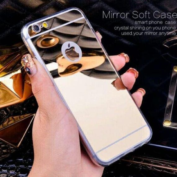Silikonowe etui Iphone 6s i 6 miękki case LUSTRO miękka obudowa Iphone 6 6s mirror case -ZŁOTY