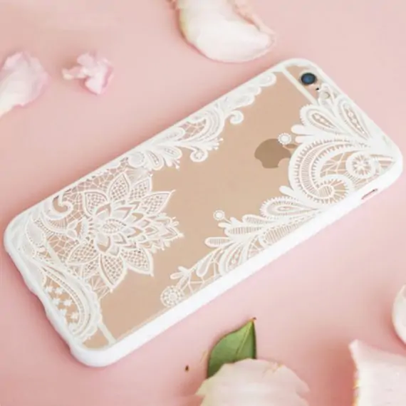 Etui ornamentowe koronkowy kwiat do Iphone 6 Plus/6s Plus – miękka obudowa