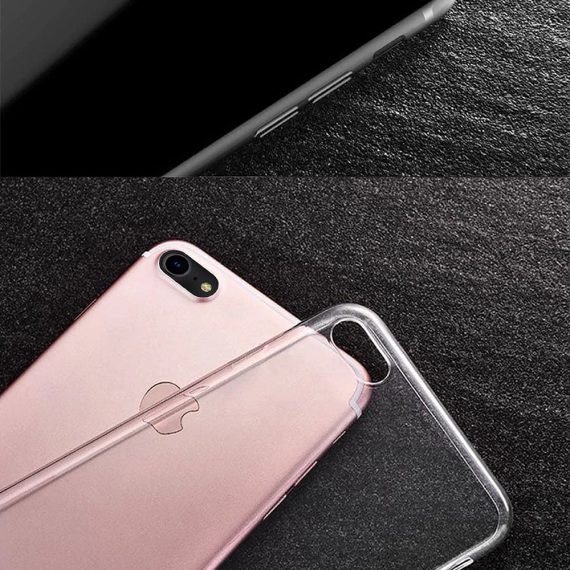 Etui do iPhone SE2022/SE2020/8/7 silikonowe przeźroczyste miękkie
