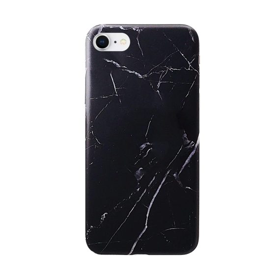 Etui do iPhone SE2022/SE2020 /8/7 elastyczne marmurek czarne
