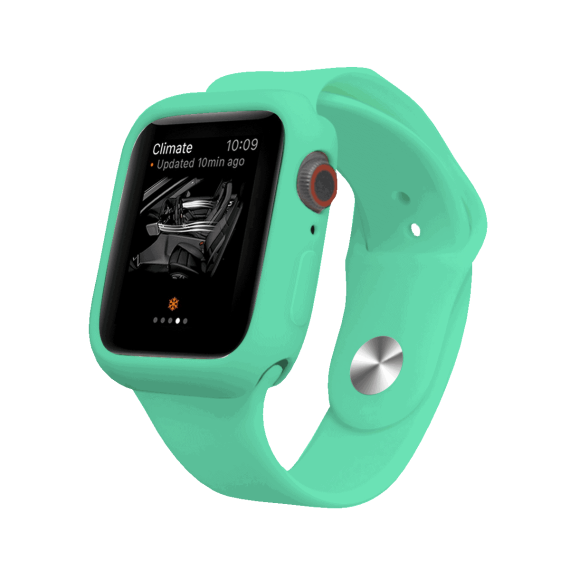 Silikonowy zestaw pasek i etui obudowa do zegarka Apple Watch 6/5/4/SE 40 mm – kolor miętowy