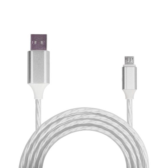Kabel USB – FLOW Micro USB 1 Metr srebrny (fast charge)