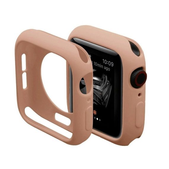 Silikonowe etui / obudowa do zegarka Apple Watch 4/5 40 mm – kremowy kolor