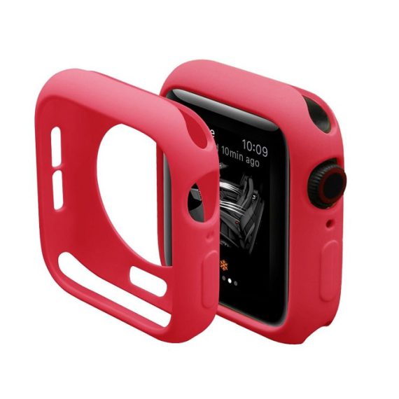 Silikonowe etui / obudowa do zegarka Apple Watch 4/5 44 mm – kolor czerwony