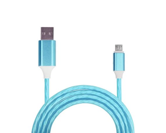 Kabel USB – FLOW USB Typ C 1 Metr NIEBIESKI (fast charge)