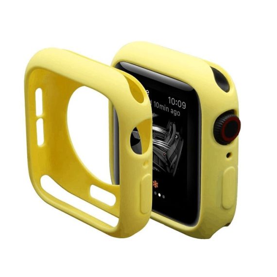 Silikonowe etui / obudowa do zegarka Apple Watch 6,5,4,SE 40 mm – pastelowy żółty kolor