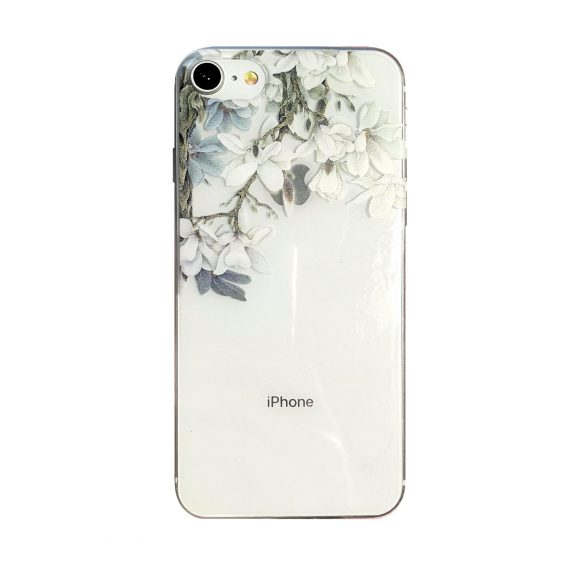 Etui do iPhone SE2020/8/7 wiosenne silikonowe z kwiatami jaśminu