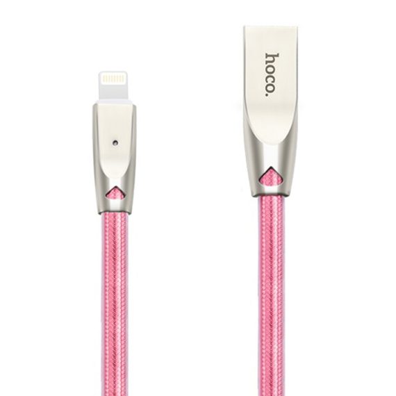 Kabel USB do iPhone marki Hoco Lightning ładowarka iPhone -1,2 metra jasnoróżowy