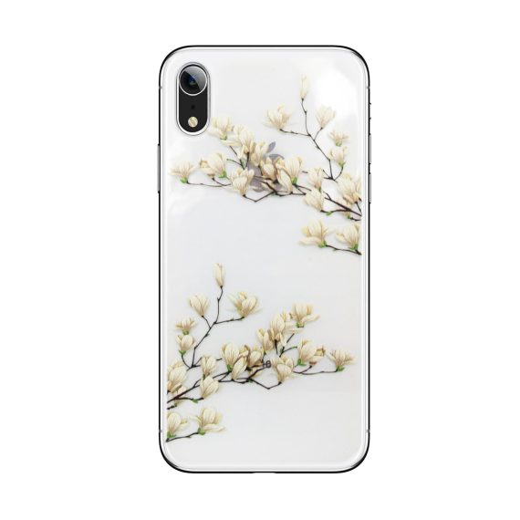 Silikonowe etui z kwiatami magnolii Telone Floral Iphone Xr
