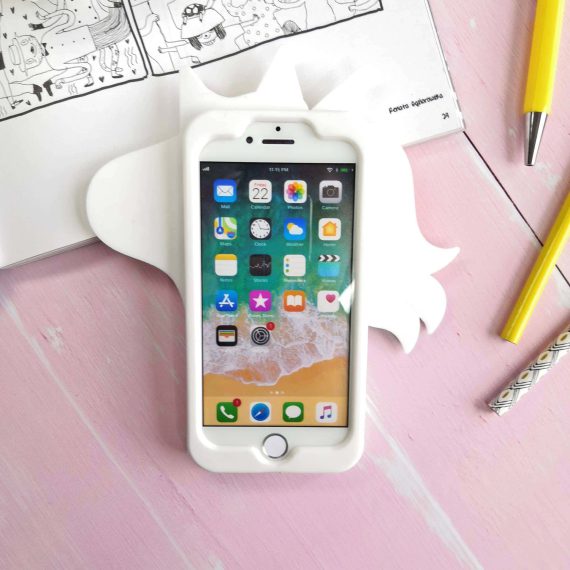 Etui Gumowe Zwierzak Jednorożec Biały Iphone 7 8 C