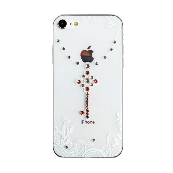 Etui do iPhone SE2020/8/7 silikonowe przezroczyste z kryształkami ekskluzywne dla królowej