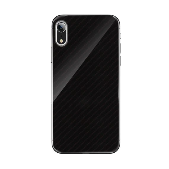 Etui Carbon Glass Case do Iphone Xr Czarny