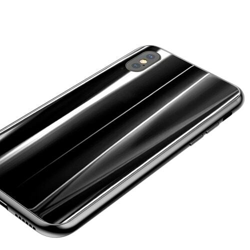 Pol Pm Baseus Glass Sparkling Case Etui Pokrowiec Ze Szklanym Panelem Apple Iphone Xs X Czarny Wiapiphx Ki01 48956 6