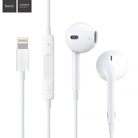 Słuchawki douszne oryginalne Hoco Premium L7 do iPhone – kolor biały
