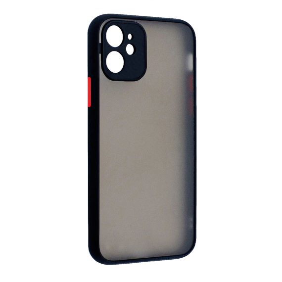 etui do iphone 11 półprzeźroczyste matowe czarne z ochroną obiektywu
