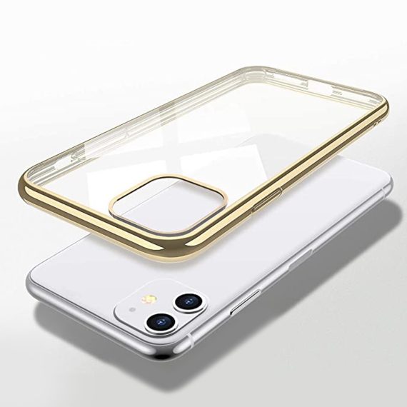 Etui Iphone 11 Transparentrze Ze Złota Ramka 2