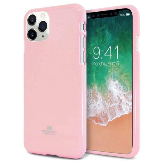 Etui do iPhone 11 Pro Max różowe silikonowe błyszczące