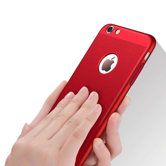 Etui Iphone 7 8 Oddychające Kolor Czerwony 2