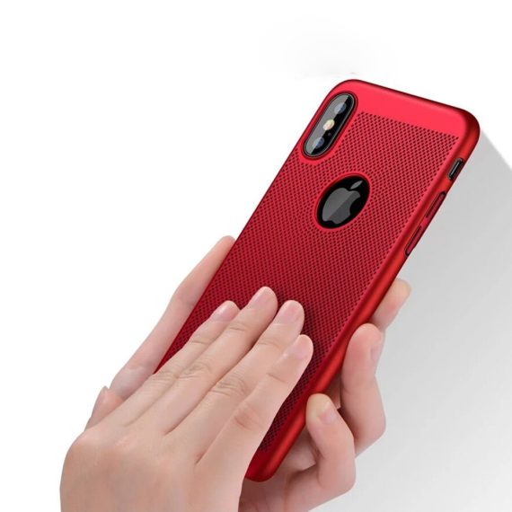 Etui Iphone X Xs Oddychające Kolor Czerwony 2