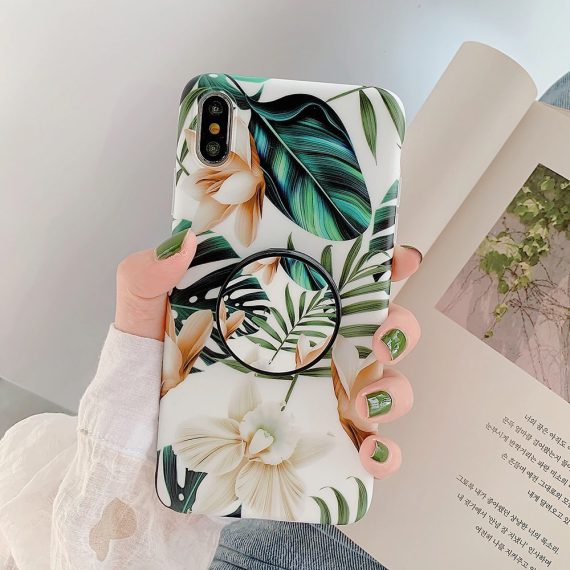 Etui Iphone Xs Max Z Uchwytem Kwiaty 3