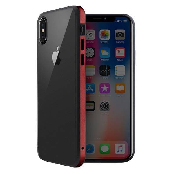 Etui silikonowe ochronne do IPhone XS Max – czerwone boki