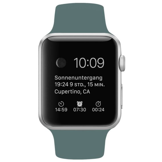 Pasek Silikonowe Na Zegarek Apple Watch 4 Haki