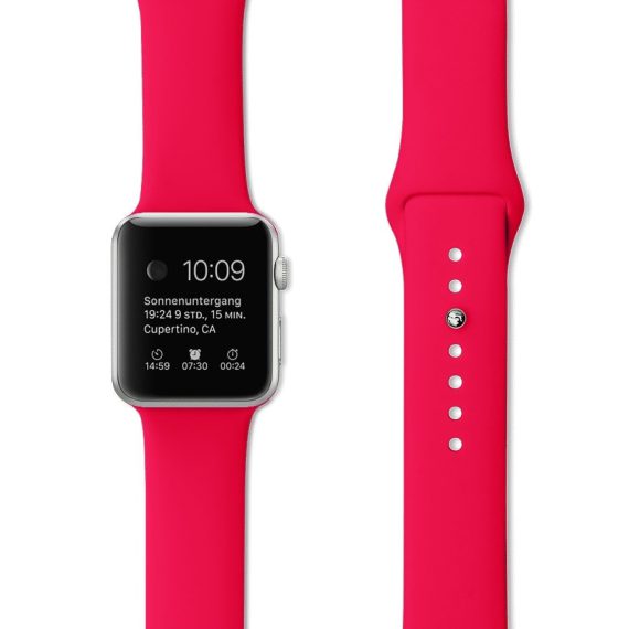 Pasek Silikonowe Na Zegarek Apple Watch 1 Różowy