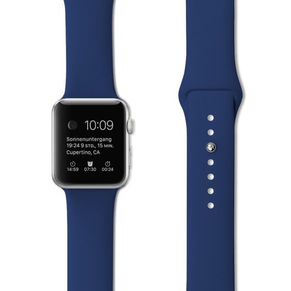 Pasek Silikonowe Na Zegarek Apple Watch 2 Niebieski