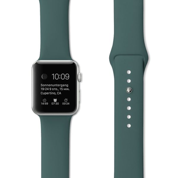 Pasek Silikonowe Na Zegarek Apple Watch 3 Haki