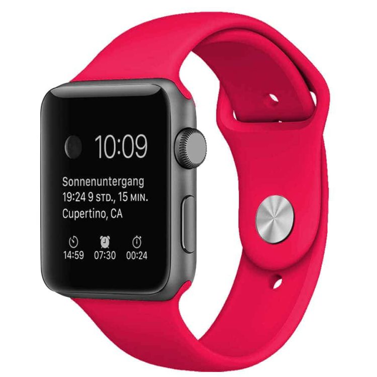 Pasek Silikonowe Na Zegarek Apple Watch 3 Różowy