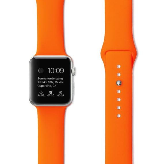 Pasek Silikonowe Na Zegarek Apple Watch 4 Pomarańczowy