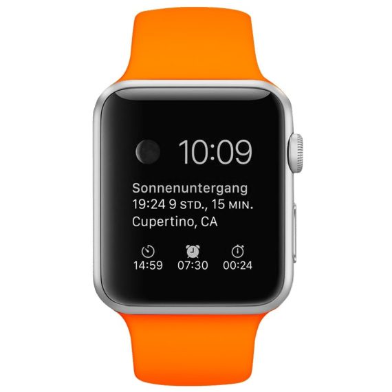 Pasek Silikonowe Na Zegarek Apple Watch 5 Pomarańczowy