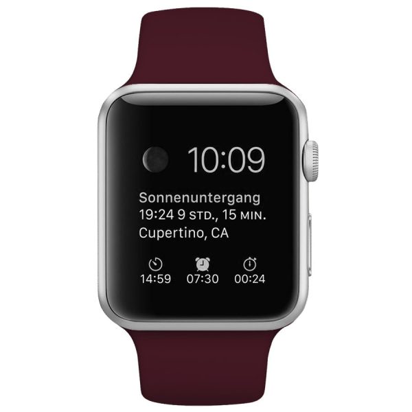 Pasek Silikonowe Na Zegarek Apple Watch 5 Wiśniowy