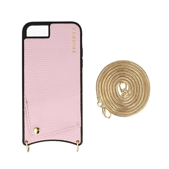 Różowe skórzane cienkie etui torebka  do Iphone 7 Plus/ 8 Plus