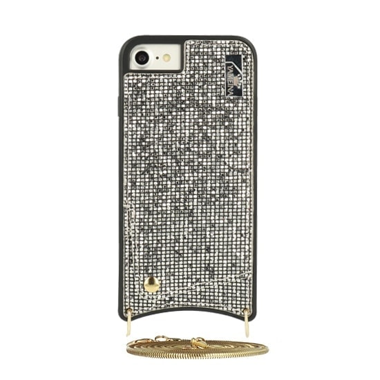 Etui do iPhone SE2020/8/7 eleganckie błyszczące torebka – srebrne