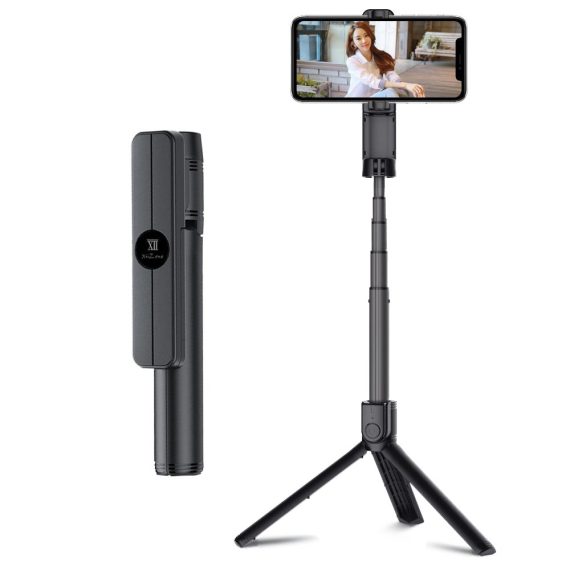 Pol Pl Remax Selfie Stick Teleskopowy Rozsuwany Kijek Do Selfie Statyw Z Pilotem Bluetooth Czarny Xt P018 Black 56875 1