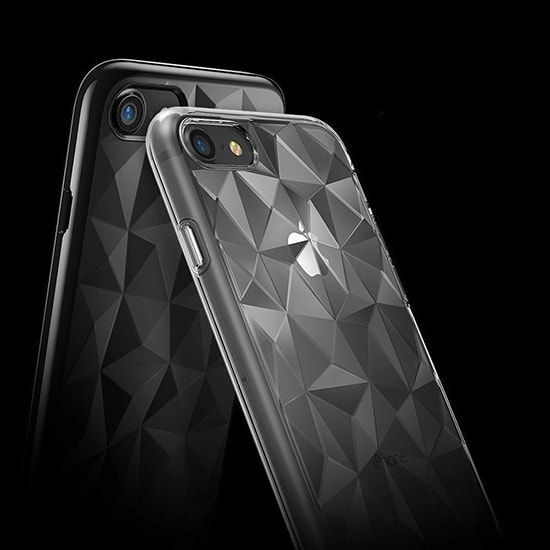 Etui czarne diamentowe na iPhone SE 2020 – kryształowe pryzmaty