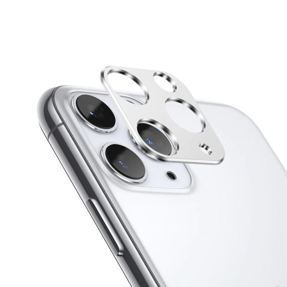 Osłona na kamerę do iPhone 11 Pro/ 11 Pro Max metalowa srebrna