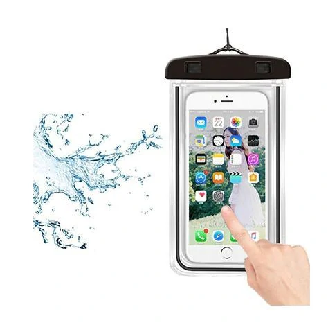 Wodoodporny pokrowiec do iPhone czarny szczelny ze smyczą