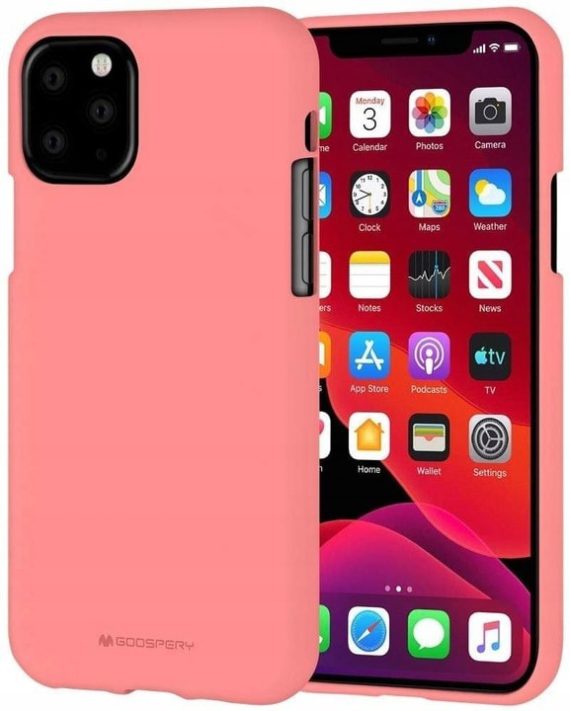 Etui do iPhone 11 Pro Max różowe silikonowe SOFT