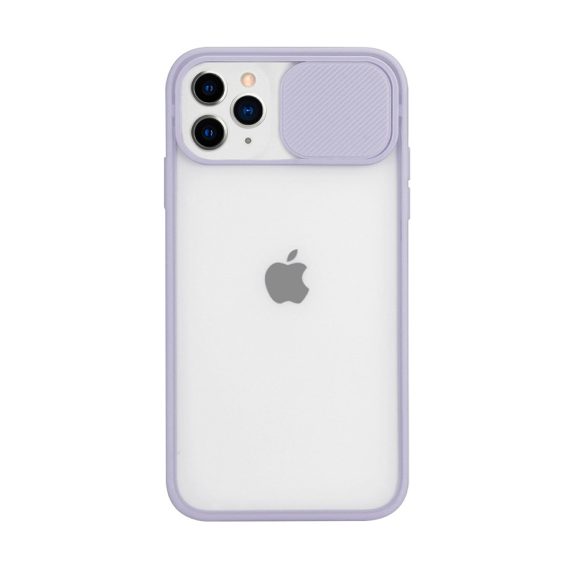Etui do iPhone 11 Pro z ochroną aparatu silikonowe fioletowe liliowe