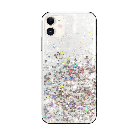 Etui do iPhone 12 mini glitter przeźroczyste pływający brokat