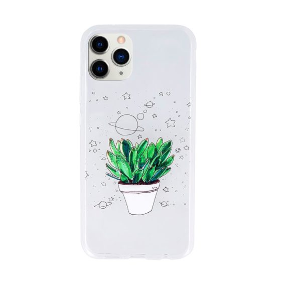 Etui do iPhone 11 Pro transparentne z roślinką