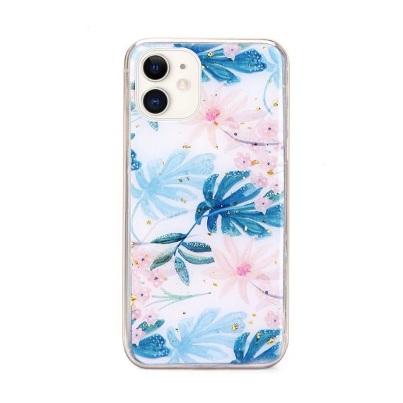 Etui do iPhone 12 eleganckie z kolorowymi liśćmi