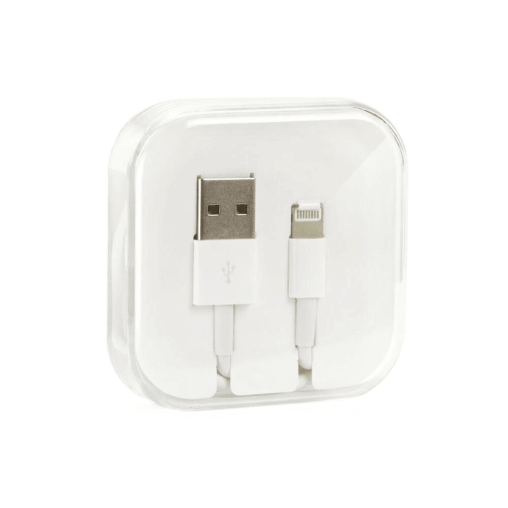 Kabel USB – Lightning BOX, do iPhone 14/13/12/11/X/SE/8/7/8Plus/7Plus, 1 metr, biały