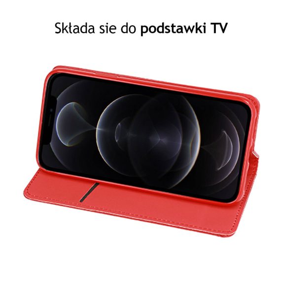 Etui Do Iphone 12 12 Pro Czerwone Eleganckie Skórzane 3