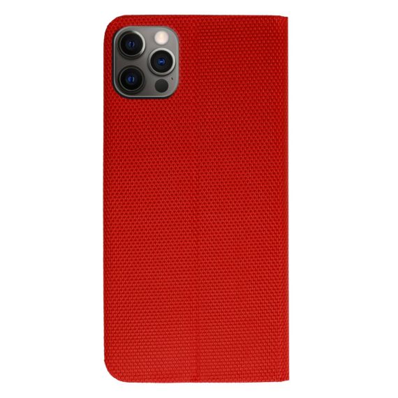 Etui Do Iphone 12 12 Pro Eleganckie Stylowe Czerwone Z Klapką 1