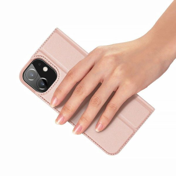 Etui Do Iphone 12 12 Pro Z Klapką Eleganckie Różowe 5