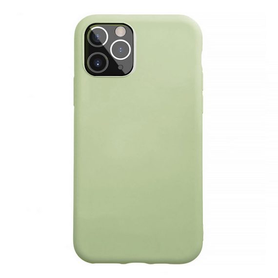 Etui do iPhone 12 Pro silikonowe z mikrofibrą premium soft touch jaśminowe zielone